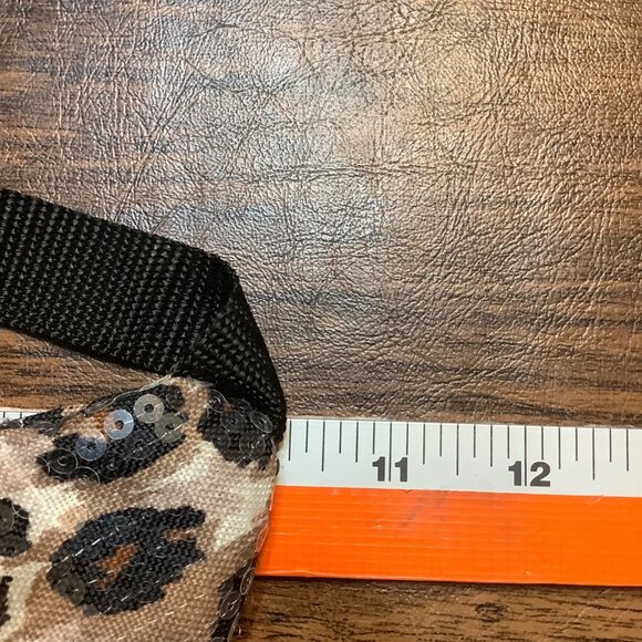 Justice Girls Leopard Print Fanny Pack Sequin Tassel Accent Adjustable NWOT - Picture 7 of 8